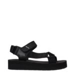 Prada Black Fabric Flat Sandals