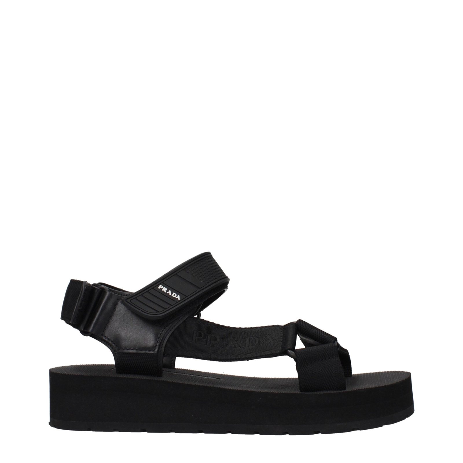 9965952-1.jpeg Prada Black Fabric Flat Sandals - Image 1