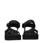 Prada Black Fabric Flat Sandals - Image 3
