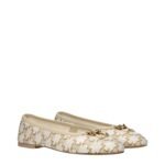 Celine White Leather Ballet Flats - Image 2