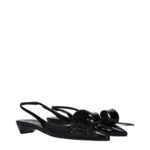 Prada Black Leather Flat Sandals - Image 2