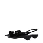 Prada Black Leather Flat Sandals - Image 4
