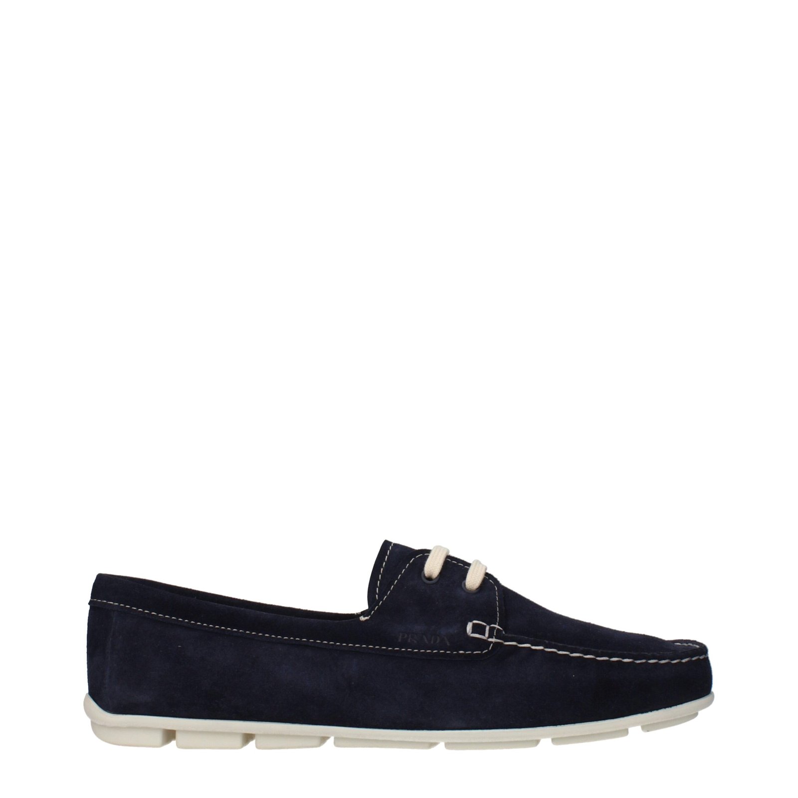 9966035-1.jpeg Prada Blue Leather Slip-On Loafers - Image 1