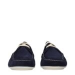 Prada Blue Leather Slip-On Loafers - Image 3