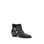 Chloé Black Calf Leather Bos Taurus Lace-Up Boots - Image 2