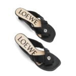 Loewe Black Lamb Leather Sandals - Image 4