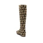 Valentino Garavani Beige Canvas Boots - Image 3