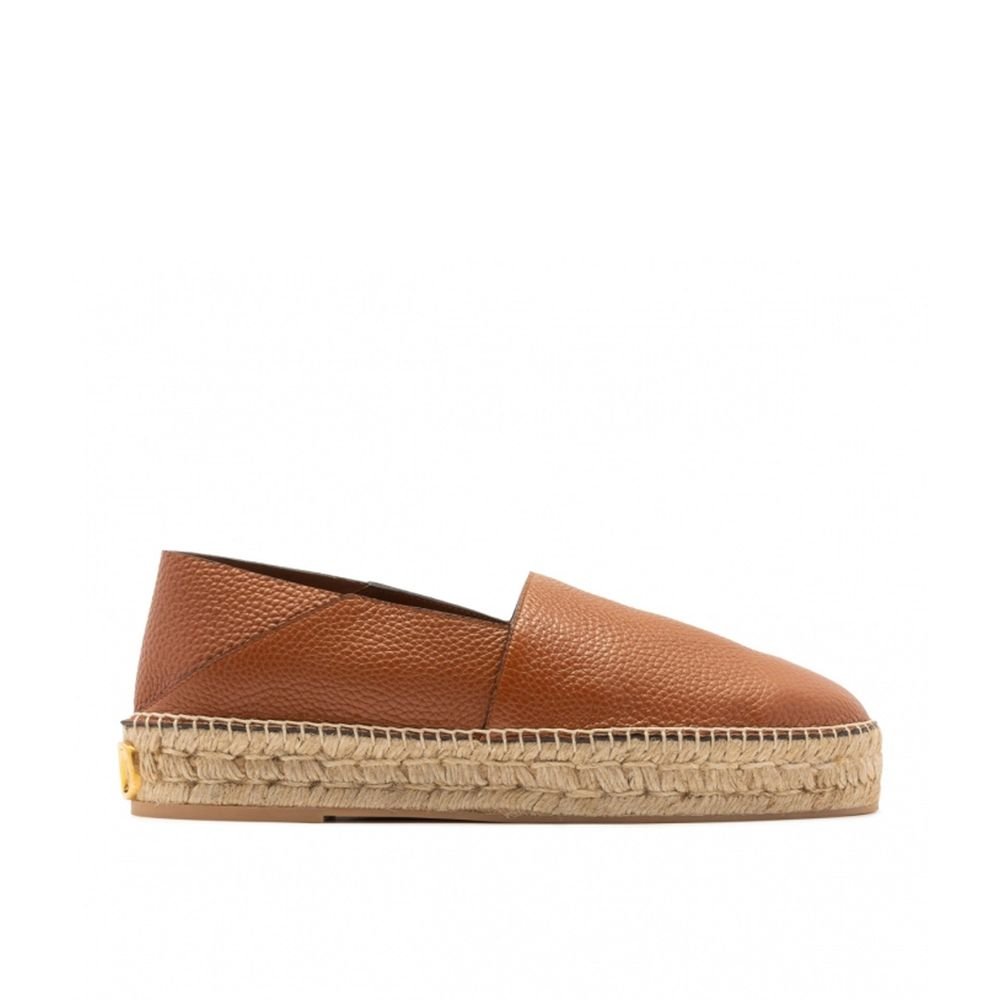 10087568.jpeg Valentino Garavani Brown Calfskin Espadrilles - Image 1