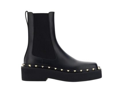 Valentino Garavani Black Calfskin Chelsea Boots
