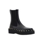 Valentino Garavani Black Calfskin Chelsea Boots - Image 2