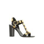 Valentino Garavani Black Calfskin Stiletto Heel Sandals - Image 2