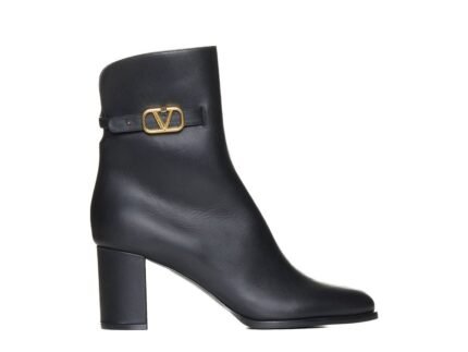 Valentino Garavani Black Calfskin Ankle Boots