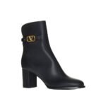 Valentino Garavani Black Calfskin Ankle Boots - Image 2