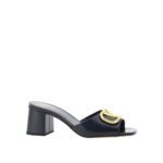 Valentino Garavani Black Calfskin Platform Sandals