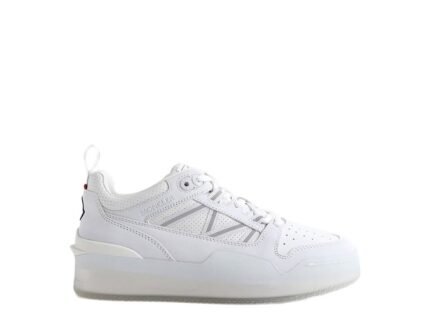 Moncler White Calfskin Low Top Sneakers