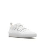 Moncler White Calfskin Low Top Sneakers - Image 2