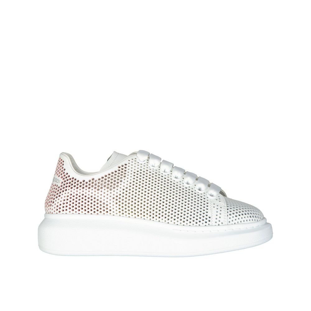 10089901.jpeg Alexander McQueen White Calfskin Low Top Sneakers - Image 1