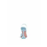 Amina Muaddi Blue Plexiglass High Heel Pumps - Image 3