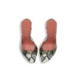 Amina Muaddi Bicolor Pvc Stiletto Heel Sandals - Image 4