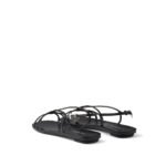 Prada Black Calfskin Strap-On Sandals - Image 3