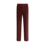 Fendi Bordeaux Cotton Casual Pants