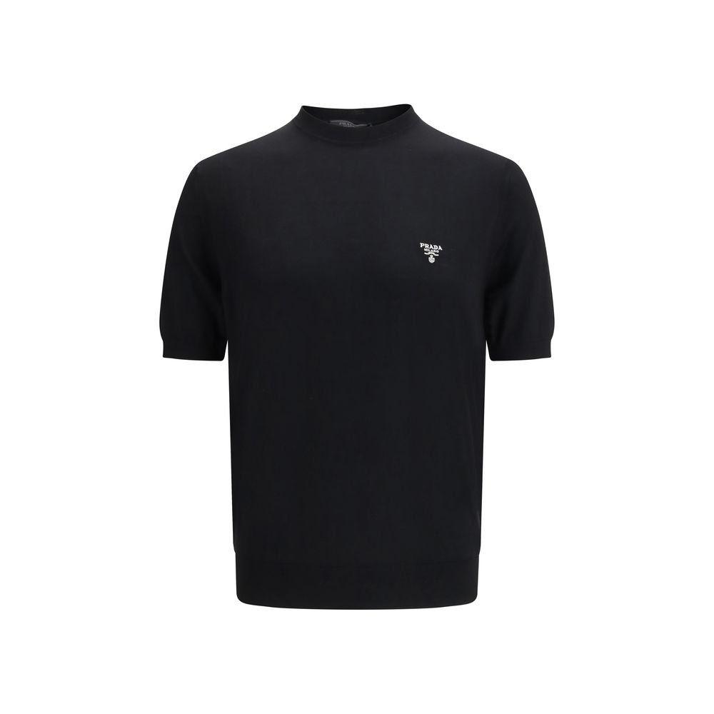 10158698.jpeg Prada Black Fleece Wool T-Shirt - Image 1