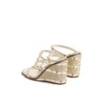 Valentino Garavani Gold Calfskin Mules - Image 3