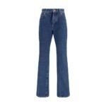 Balmain Blue Cotton Straight-Leg Jeans
