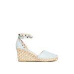 Valentino Garavani Blue Calfskin Espadrilles