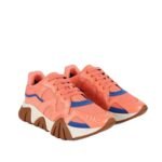 Versace Orange Leather Chunky Sneakers - Image 4