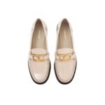 Salvatore Ferragamo White Calfskin Slip-On Loafers - Image 3