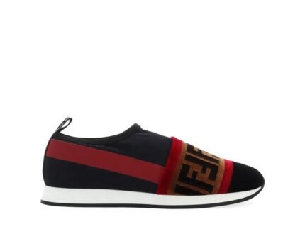Fendi Black Fabric Low Top Sneakers