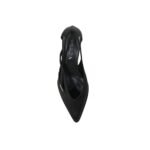 Prada Black Silk Mid Heel Pumps - Image 3