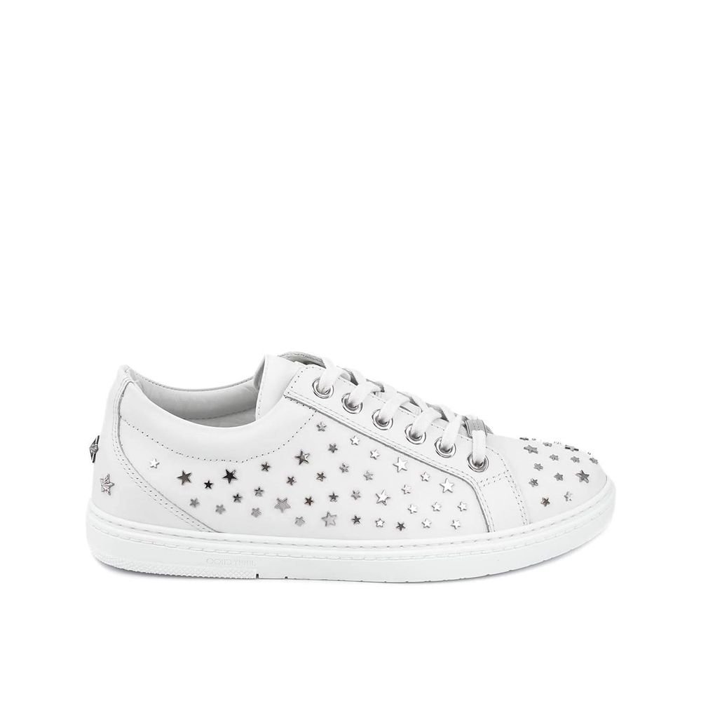 10218849.jpeg Jimmy Choo White Calfskin Low Top Sneakers - Image 1