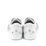 Jimmy Choo White Calfskin Low Top Sneakers - Image 3