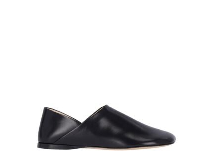 Loewe Black Lamb Leather Slip-On Loafers