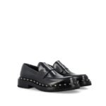 Mocasini Valentino Garavani Negri din Piele - imagine 2