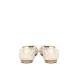 Burberry White Lamb Leather Ballet Flats - Image 3