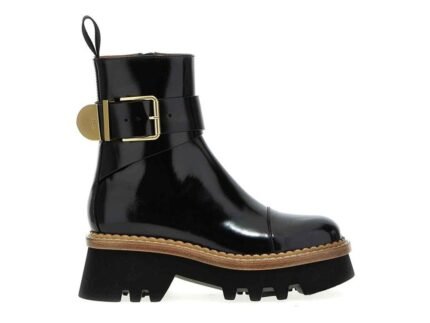 Chloé Black Calfskin Ankle Boots