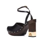 Fendi Black Calfskin Clogs - Image 3