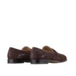 Salvatore Ferragamo Brown Leather Slip-On Loafers - Image 3