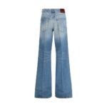 Gucci Blue Cotton Flared Jeans - Image 2
