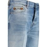 Gucci Blue Cotton Flared Jeans - Image 3