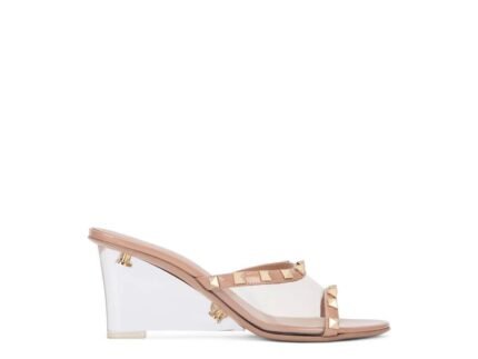 Valentino Garavani Beige Leather Mules