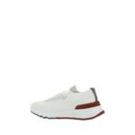 Brunello Cucinelli White Cotton Low Top Sneakers - Image 3