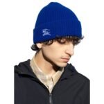 Burberry Blue Cashmere Beanie - Image 4