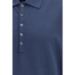 Thom Browne Blue Cotton Polo Shirt - Image 3