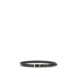 Saint Laurent Black Calf Leather Bos Taurus Regular Belt - Image 2