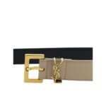 Saint Laurent Brown Calf Leather Bos Taurus Regular Belt - Image 3