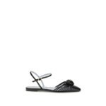 Valentino Garavani Black Calf Leather Bos Taurus Ballet Flats